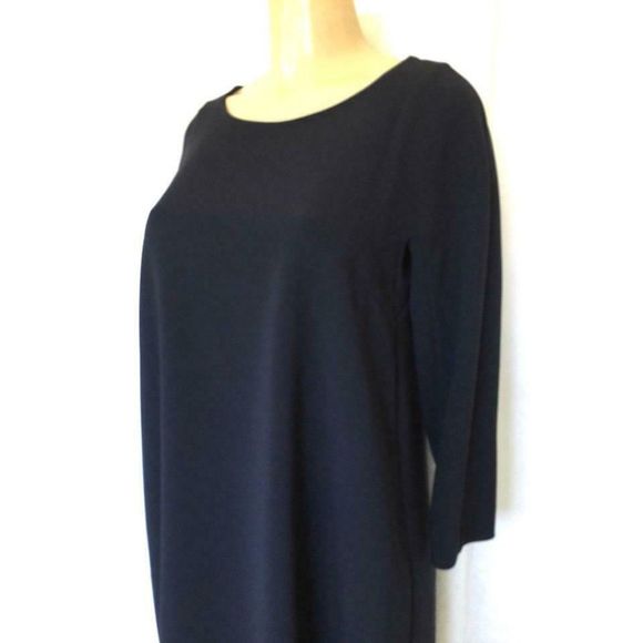 Max Mara Studio Shift Dress Black 3/4 Sleeve Tunic - Picture 4 of 8
